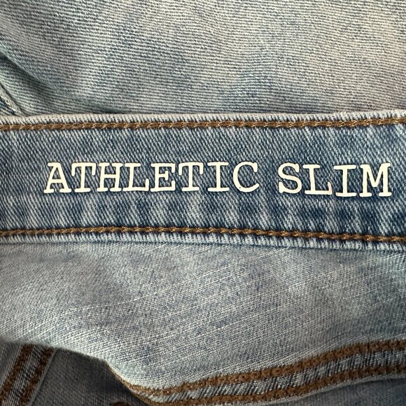 Madewell Mens 30X32 Jeans Athletic Slim Distressed Light Denim Wash Jeans - Picture 8 of 10